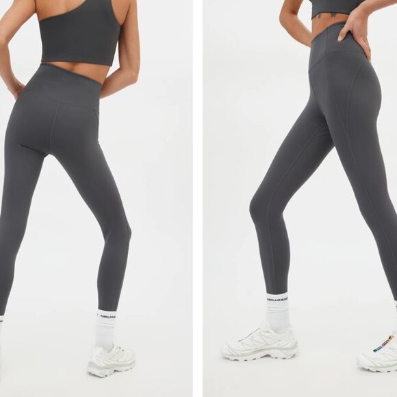 Girlfriend Collective Compressive High-Rise Legging in Moon Gray S $88 - Picture 1 of 7